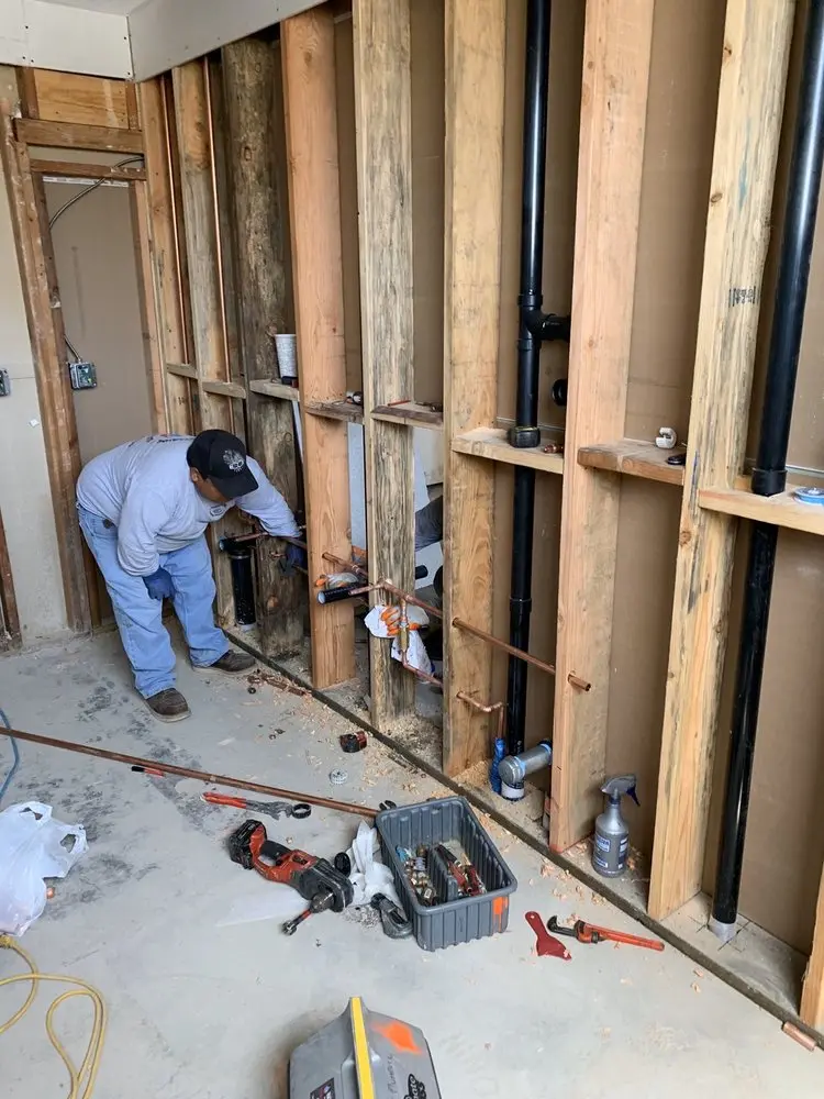 Commercial rough-in plumbing for Water Heater Replacement in Dayton Triangle